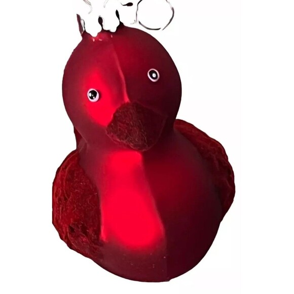 Set 6 Christmas Glass Ornament Tree Decor Rubber Duck Ducky Duckies Vintage Y2K - Picture 2 of 4